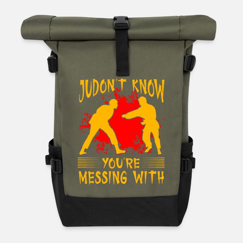 Judon't know you're messing with - Roll Top Backpack - olive/black