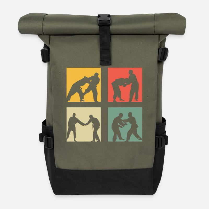 Judo - Rolltop Rucksack - Olive/Schwarz