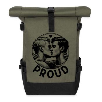 Proud - Sac à dos roll top - olive/noir - Devant