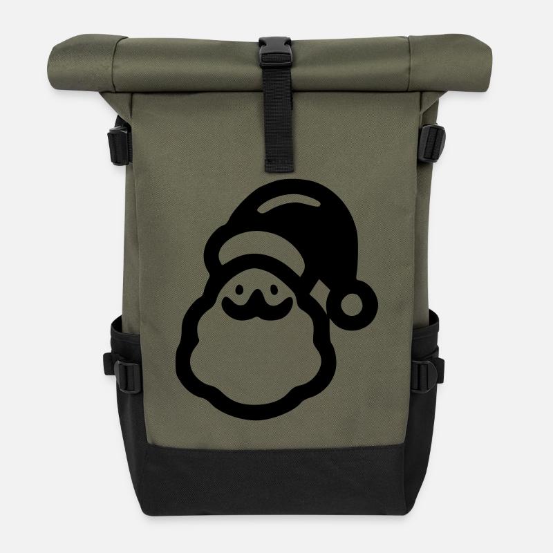 Santa Claus - Roll Top Backpack - olive/black