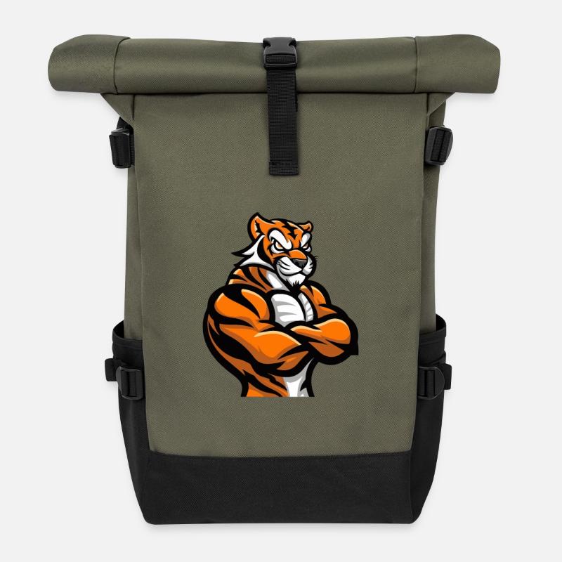 Tiger Comic - Rolltop Rucksack - Olive/Schwarz
