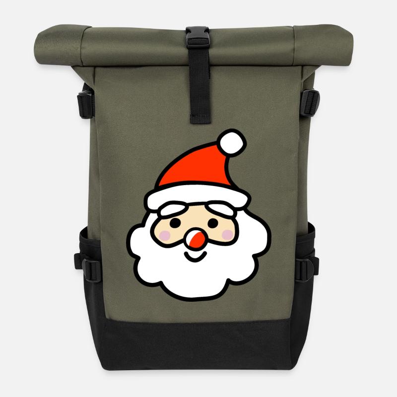 Santa - Roll Top Backpack - olive/black
