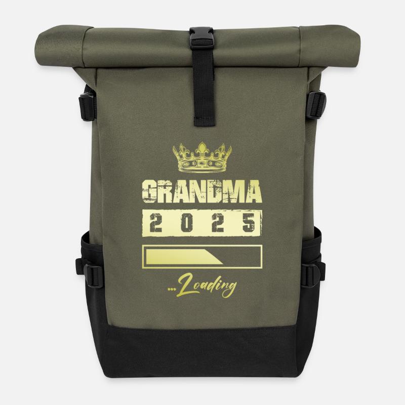 Oma 2025 Loading Grandma - Rolltop Rucksack - Olive/Schwarz