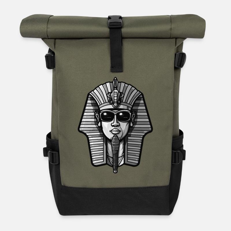 Pharaon mort Hipster Cool Party - Sac à dos roll top - olive/noir