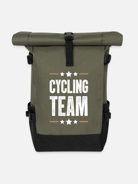 Cycling Team - Rolltop Rucksack - Olive/Schwarz