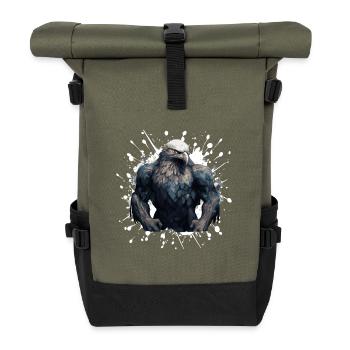 Eagle Muscles Musculation Bête - Sac à dos roll top - olive/noir - Devant