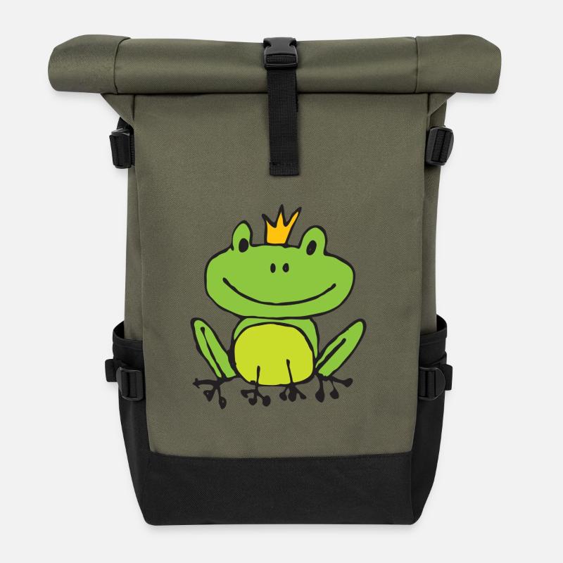 Frosch oder Prinz? - Rolltop Rucksack - Olive/Schwarz
