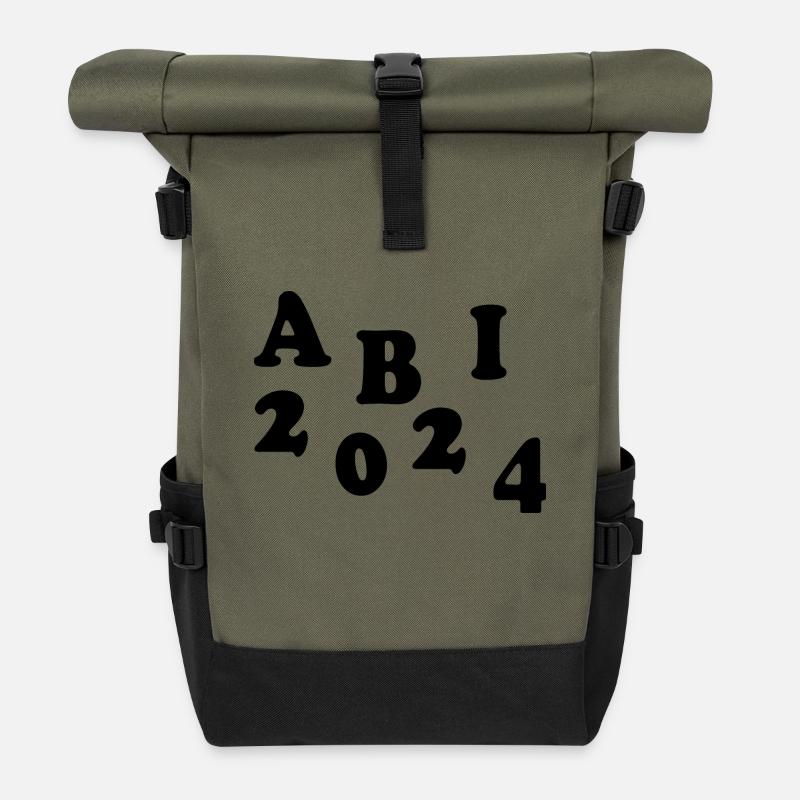 Abi 2024 - Rolltop Rucksack - Olive/Schwarz