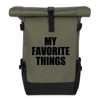 my favorite things - Rolltop Rucksack - Olive/Schwarz - Vorne