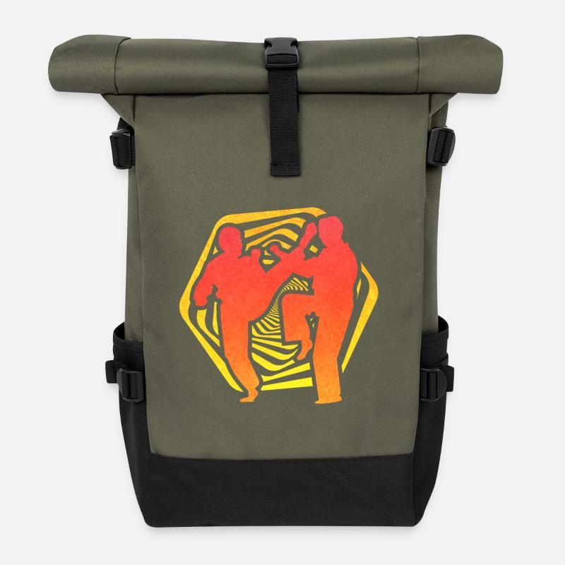 Karate - Roll Top Backpack - olive/black