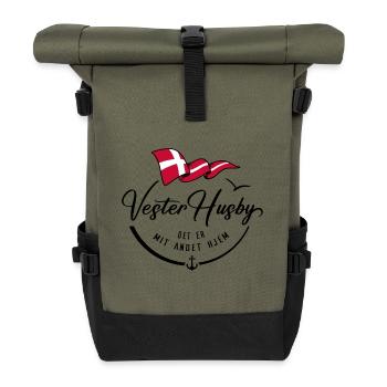 VESTER HUSBY - Ma deuxième maison - b - Sac à dos roll top - olive/noir - Devant