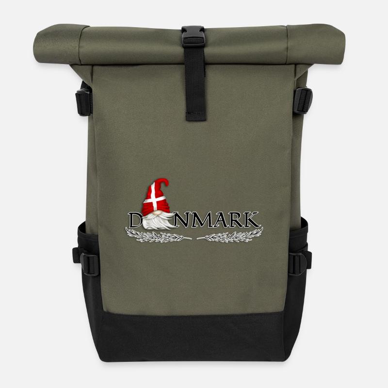 Danmark - Gnome - Nisse - Dänemark - Rolltop Rucksack - Olive/Schwarz
