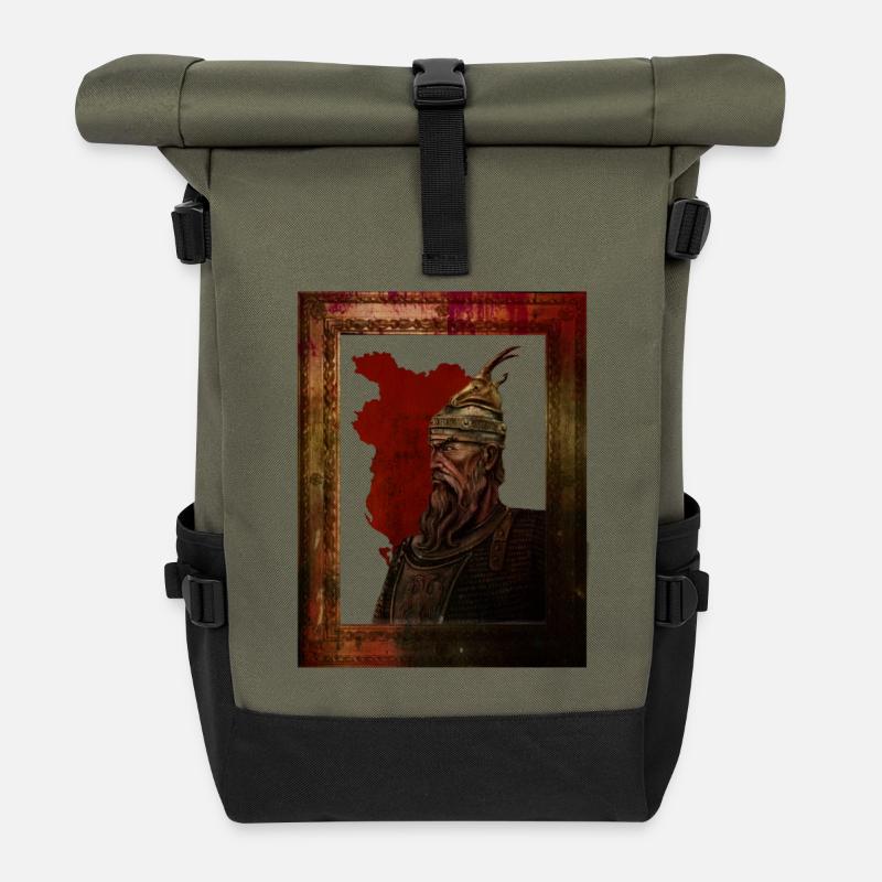 Gjergj Kastrioti - Sac à dos roll top - olive/noir