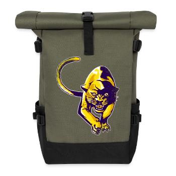 Panthère dorée - Sac à dos roll top - olive/noir - Devant