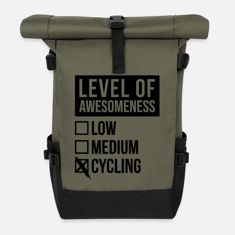 Cycling - Roll Top Backpack - olive/black