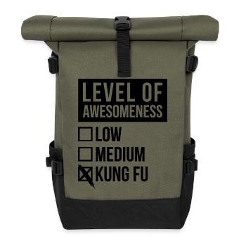 Kung Fu - Roll Top Backpack - olive/black - Front