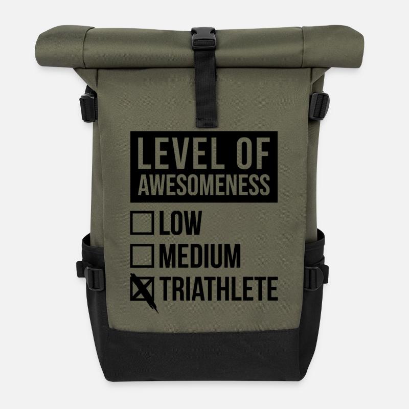 Triathlon - Rolltop Rucksack - Olive/Schwarz
