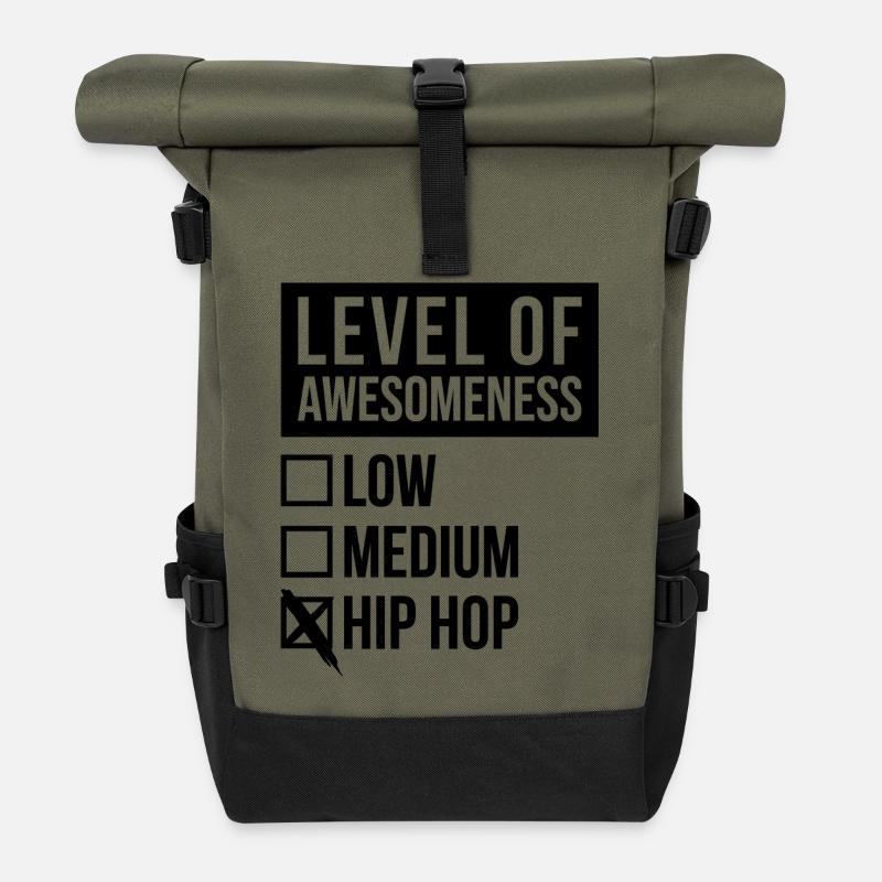 Hip Hop - Roll Top Backpack - olive/black