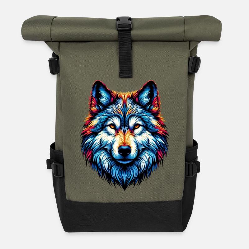 Wolf - Rolltop Rucksack - Olive/Schwarz