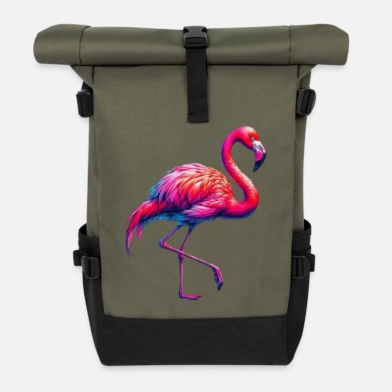 Flamingo - Rolltop Rucksack - Olive/Schwarz