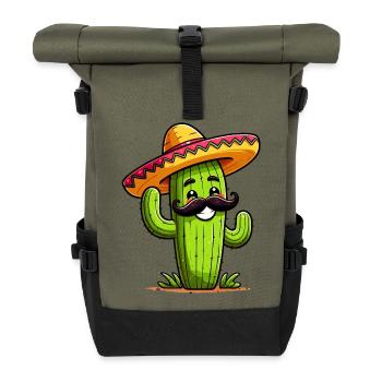 Cactus - Roll Top Backpack - olive/black - Front