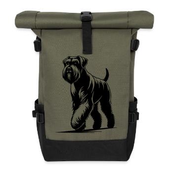 Riesenschnauzer - Rolltop Rucksack - Olive/Schwarz - Vorne