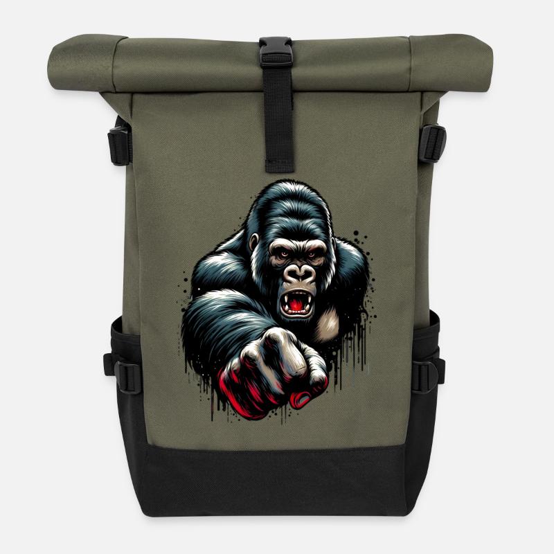 Gorilla - Rolltop Rucksack - Olive/Schwarz