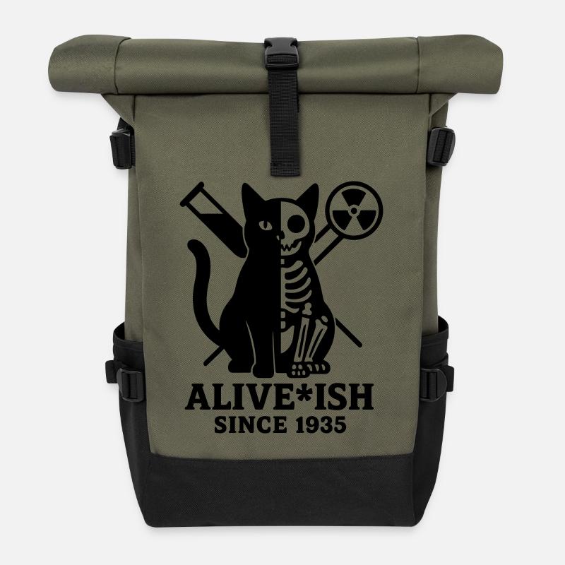 Schrödinger's cat - Roll Top Backpack - olive/black