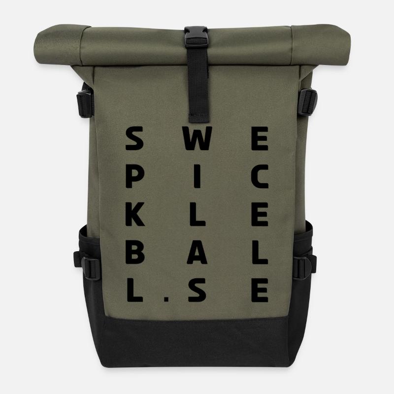 SWE pickleball - Roll Top Backpack - olive/black