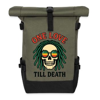 One Love Till Death – Reggae Spirit - Sac à dos roll top - olive/noir - Devant