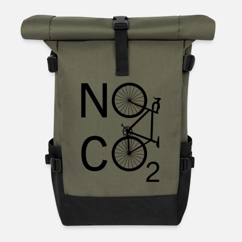 NoCo2 - Roll Top Backpack - olive/black