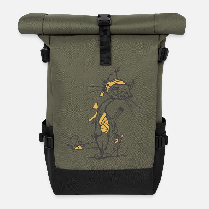 Resilient_Cat - Sac à dos roll top - olive/noir