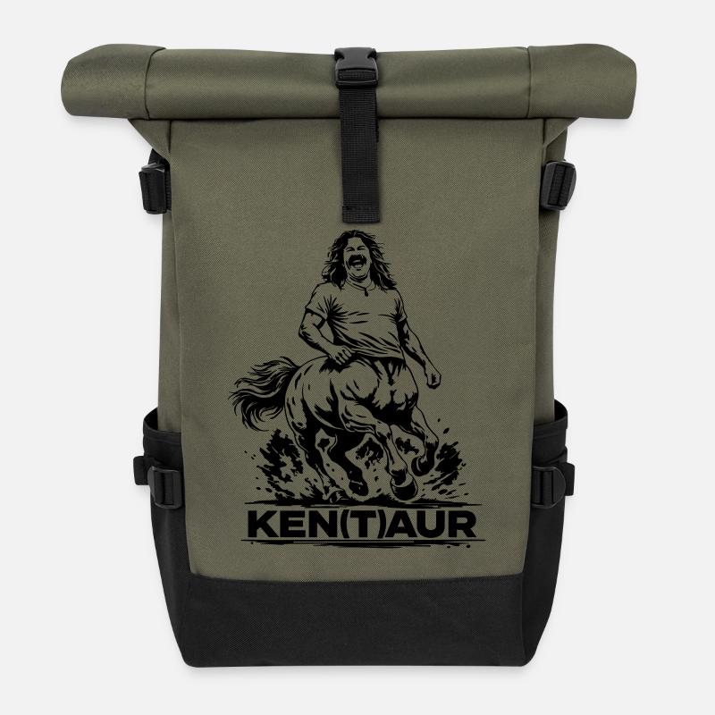 Kenta - Sac à dos roll top - olive/noir