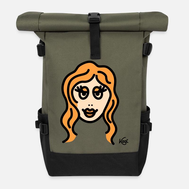 Jungfrau groß - Rolltop Rucksack - Olive/Schwarz