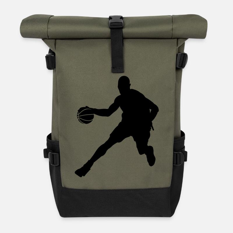 Basket-ball # 1 - Sac à dos roll top - olive/noir