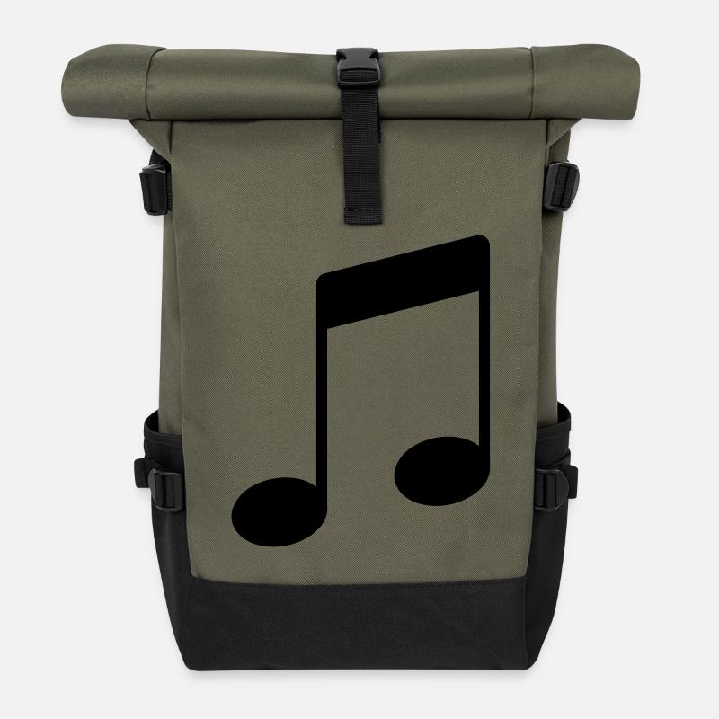 note_icon - Sac à dos roll top - olive/noir
