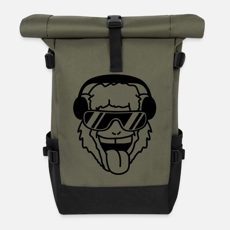 Cool Monkey - Rolltop Rucksack - Olive/Schwarz