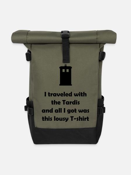 Lousy shirt - Rolltop Rucksack - Olive/Schwarz