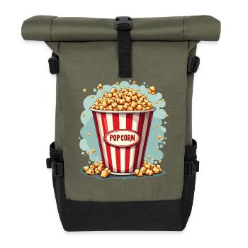 Popcorn - Carnival Children - Roll Top Backpack - olive/black - Front