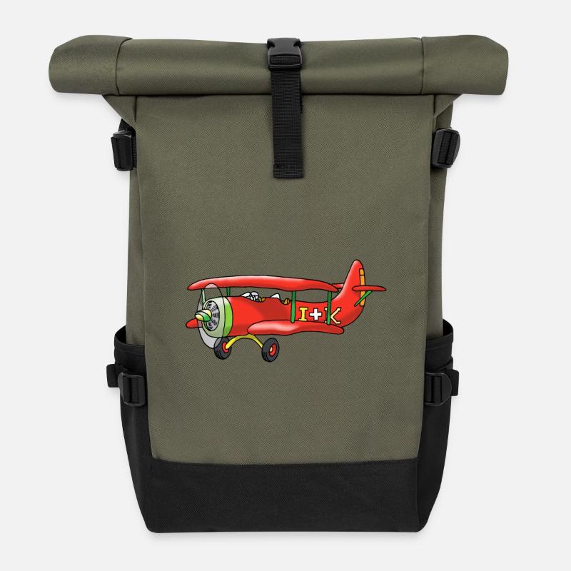 Doppeldecker - Rolltop Rucksack - Olive/Schwarz