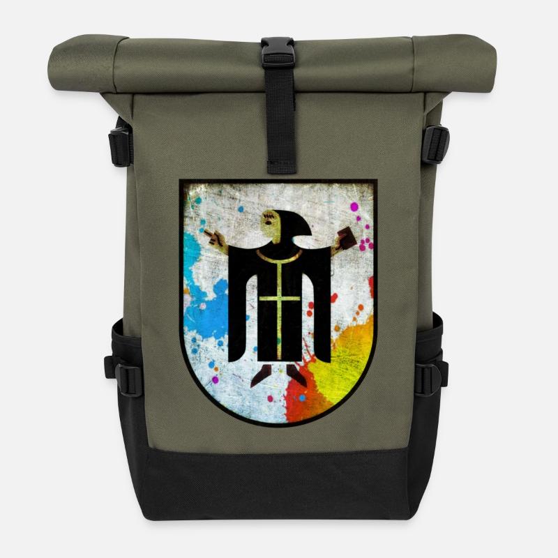 München - Rolltop Rucksack - Olive/Schwarz