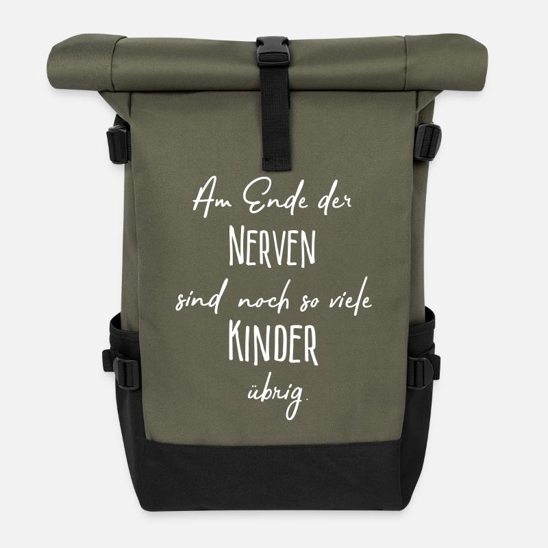 Am Ende der Nerven..... - Rolltop Rucksack - Olive/Schwarz