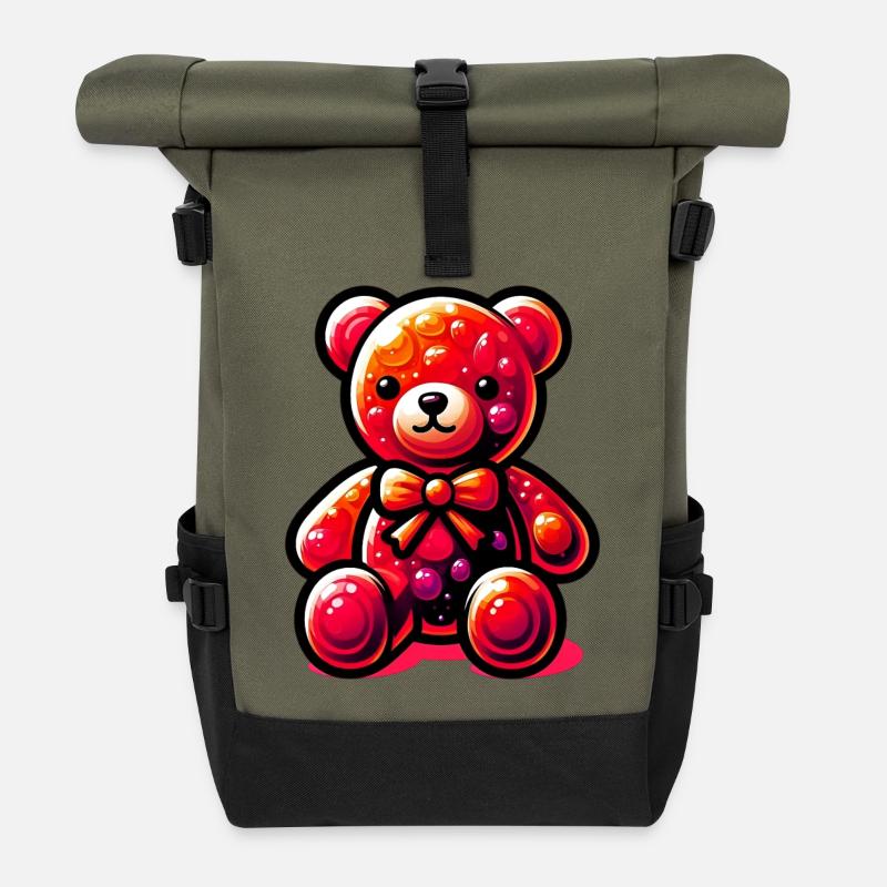 Bär - Rolltop Rucksack - Olive/Schwarz