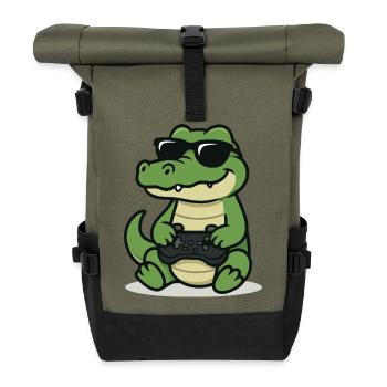 Gamer-Gator - Rolltop Rucksack - Olive/Schwarz - Vorne
