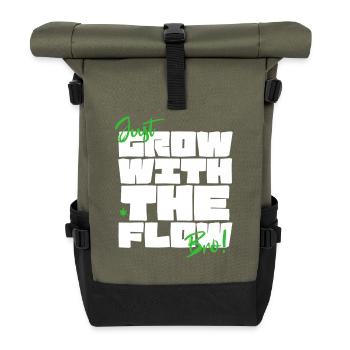 Grow with the Flow - Roll Top Backpack - olive/black - Front