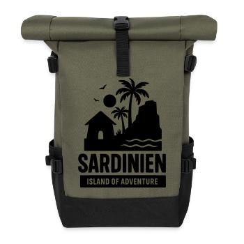 sardinien wahrzeichen - Rolltop Rucksack - Olive/Schwarz - Vorne