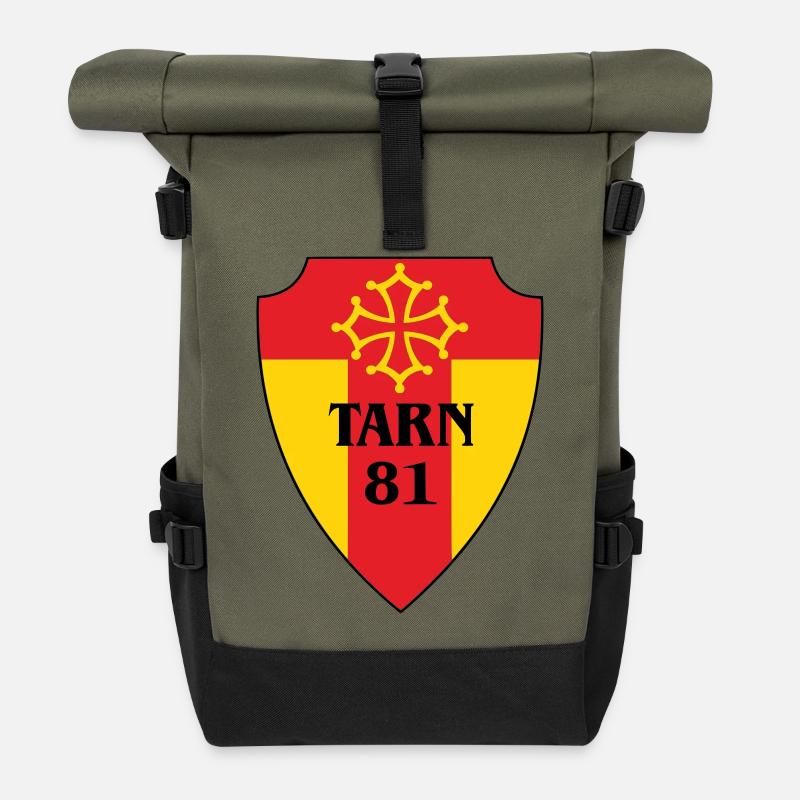 Tarn-Wappen 81 - Rolltop Rucksack - Olive/Schwarz
