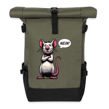 No Rat Rats Rat Owner Rat Lovers - Roll Top Backpack - olive/black - Front