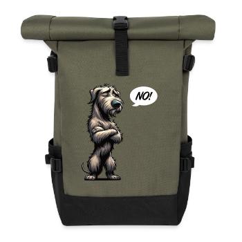 No Irischer Wolfshund Wolfshundbesitzer Wolfshunde - Rolltop Rucksack - Olive/Schwarz - Vorne