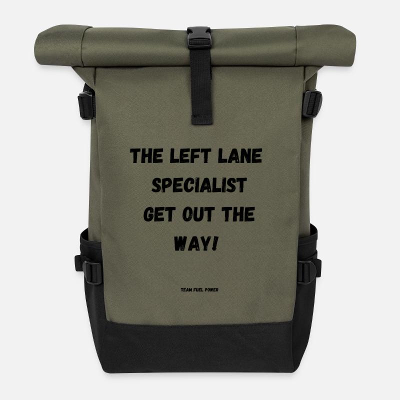 The Left Lane Specialist - Roll Top Backpack - olive/black